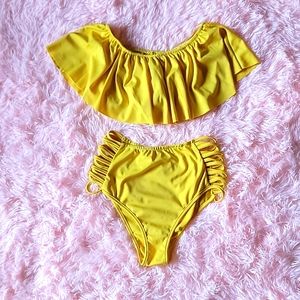 Yellow 2 piece Swim Suit